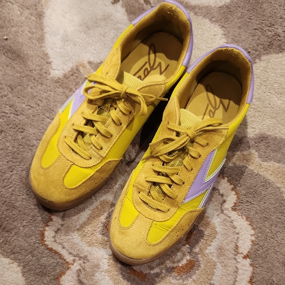 Zodiac Yellow and Lavender Sneakers